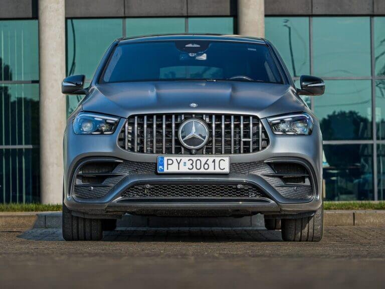 Mercedes GLE – przód auta na sesji zdjęciowej